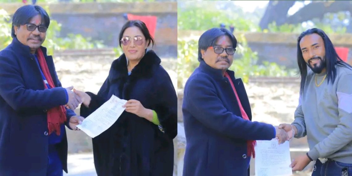 भिम लामाको पहिचान’ मा नायीका करिश्मा मानन्धर र नायक रोशन शर्मा अनुबन्ध