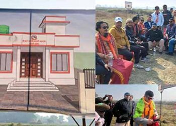 सुन्दरहरैंचामा नेपाल चलचित्रकर्मी महासंघ कोशी प्रदेशको भवन शिलान्यास सम्पन्न